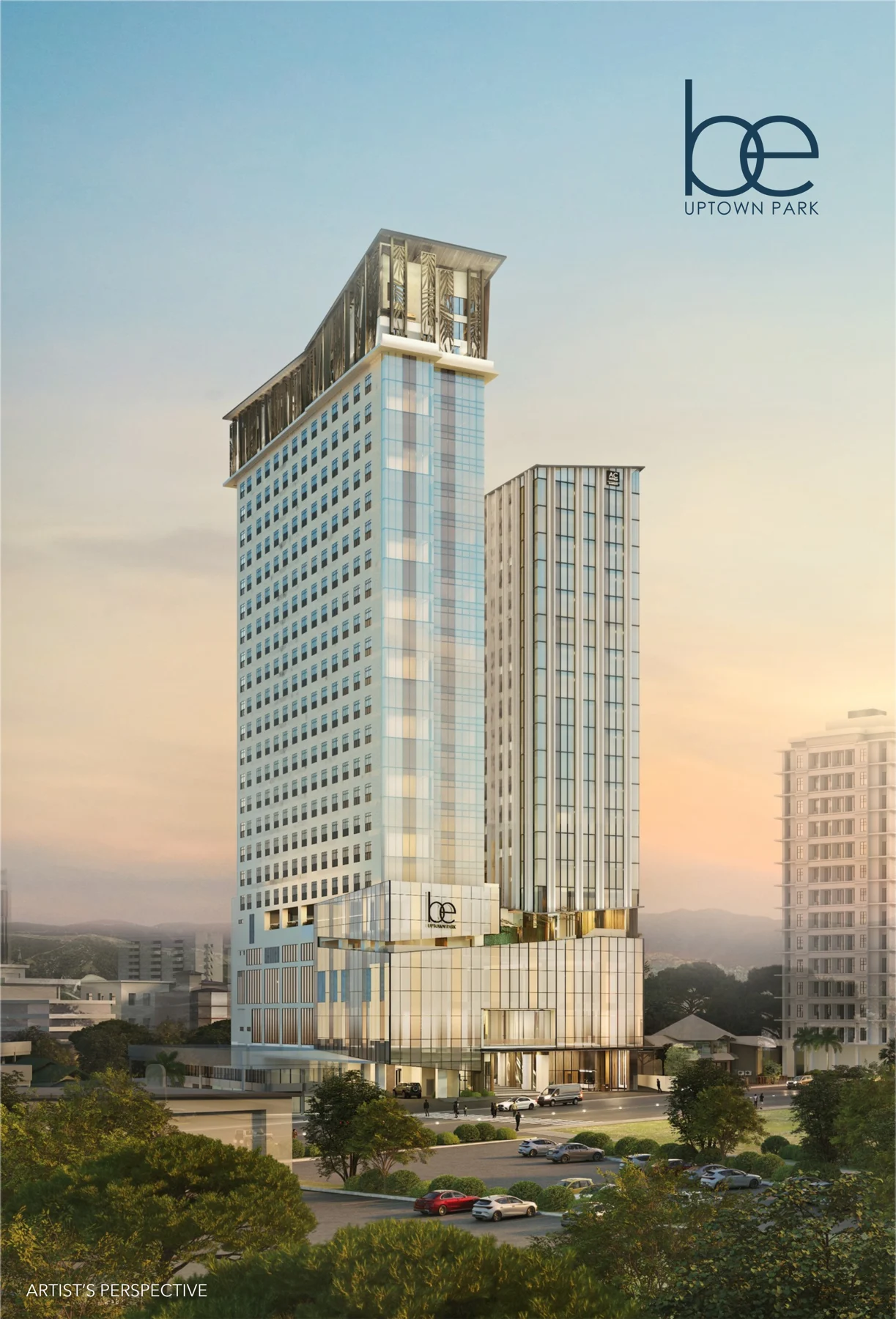 BE Uptown Park façade, artist’s perspective from the supplied project materials
